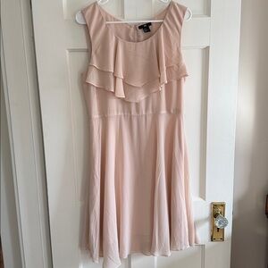 🍑H&M peach chiffon-like sleeveless dress. Size 12.